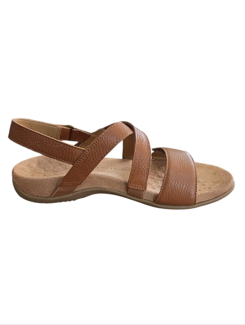 Vionic Raya Adjustable Leather Slingback Sandals - Picture 3 of 5